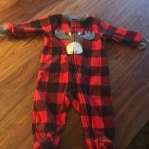 Carter’s Buffalo Plaid Moose Onsie - New